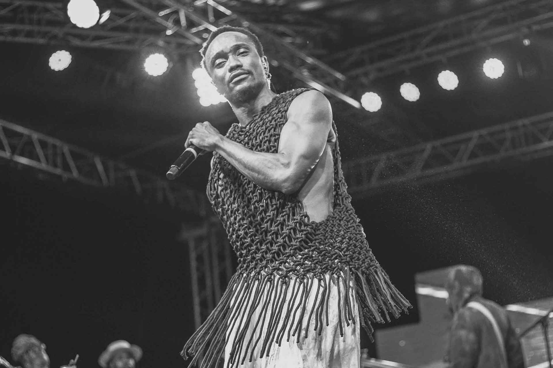 Brymo performing on stage